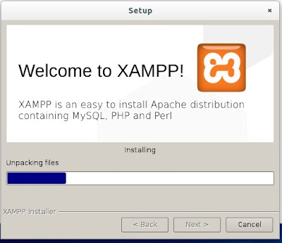 Tunggu Proses Install XAMPP hingga selesai