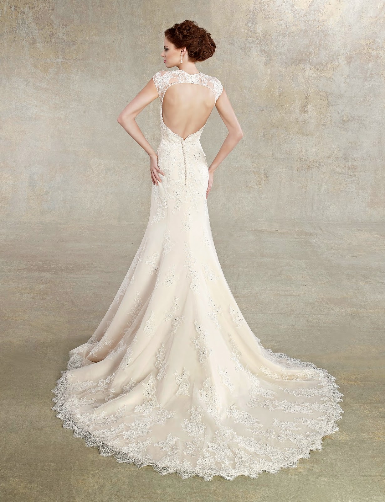 lace wedding dress with sleeves and open back Posted by KITTYCHEN COUTURE at 2:11 PM No comments: