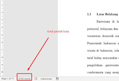 persentase kata berdasarkan jumlah total untuk uji turnitin