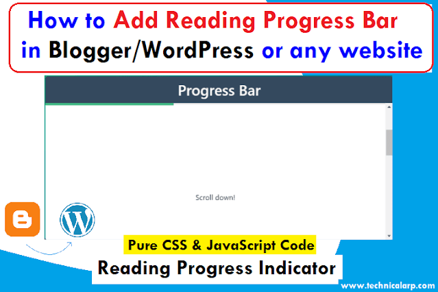 Add Reading Progress Bar Indicator CSS code