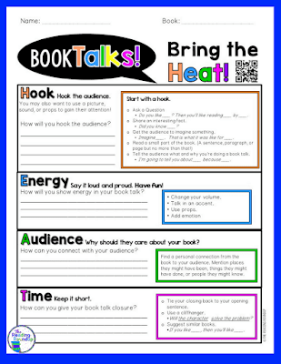 The Reading Roundup - Bring the HEAT to your Book Talks graphic organizer