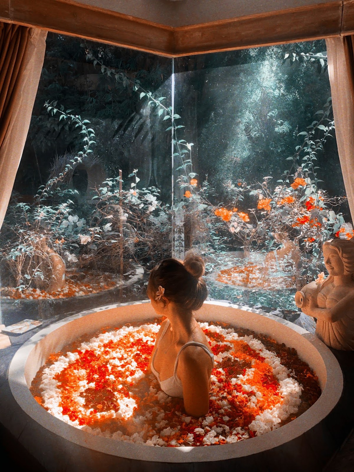bali flower bath