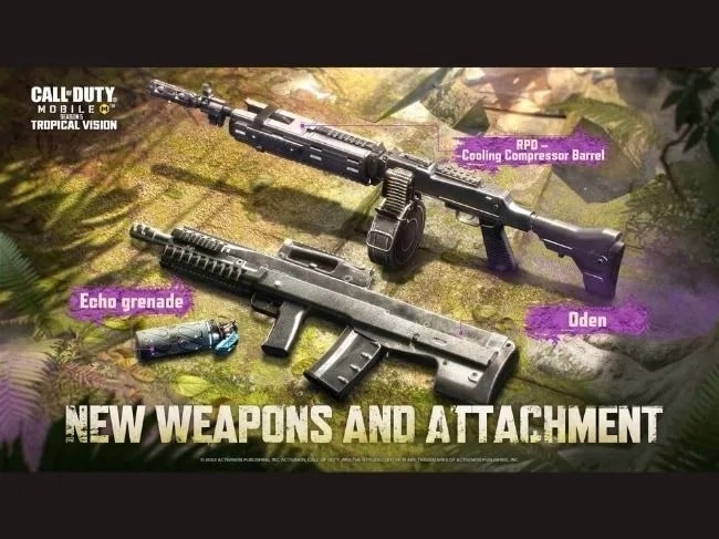 Call of Duty Tropical Vision Weapons and Attachments
