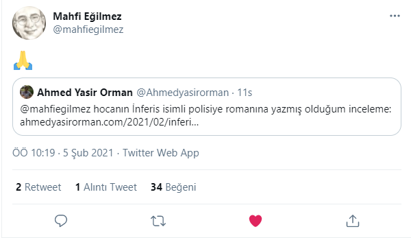 Mahfi eğilmez twit