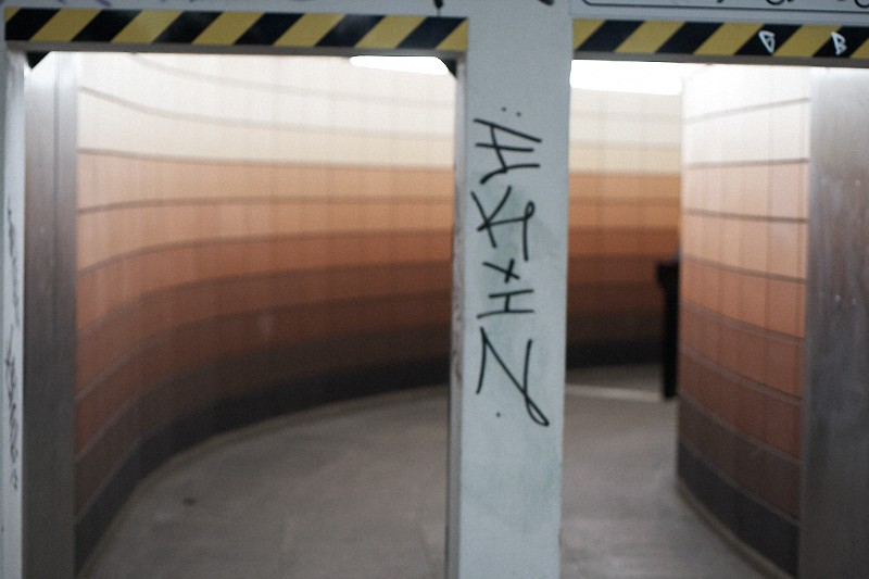 Inside Florenc metro station, Prague