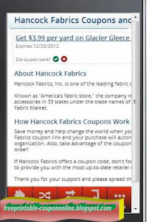 Free Printable Hancock Fabrics Coupons