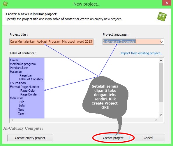 Cara membuat E-book dengan File CHM, Word, HTML, PDF, Epub 