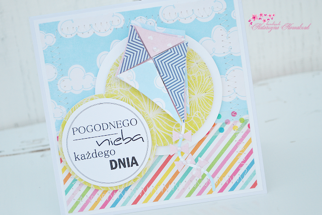 Kartka z Latawcem SCRAPBOOKING