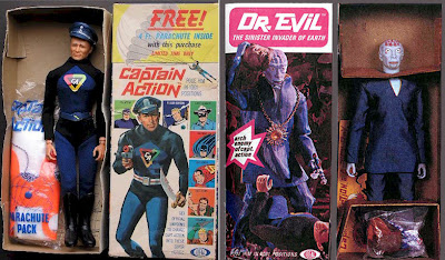 Ideal's Captain Action Figures - Captain Action & Dr. Evil