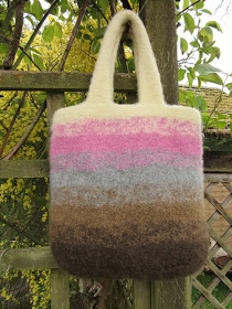 Ombre felted bag