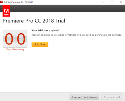 Trial Adobe Premiere Sudah Expired