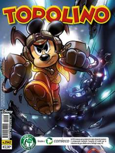 Topolino 2942 - 17 Aprile 2012 | ISSN 1120-611X | PDF HQ | Settimanale | Fumetti Classici | Universo Disney
Numero volumi : IN CORSO
Topolino apparve in Italia il 30 marzo 1930, quando sul n.13 del settimanale torinese Illustrazione del Popolo, diretto da Lorenzo Gigli, fu pubblicata la prima striscia disegnata da Ub Iwerks e intitolata Le avventure di Topolino nella giungla. Due anni dopo si ha il primo libro illustrato italiano con le sue immagini: Sua Altezza Reale il Principe Codarello e, poco più tardi, il 31 dicembre 1932, esce il primo numero di Topolino in formato giornale, edito da Nerbini.
Sulla falsariga del celebre Corriere dei Piccoli, anche Topolino si presentava ai lettori con periodicità settimanale e si apriva con una breve storia in cui le didascalie sono scritte in rima e realizzata da Giove Toppi, che divenne quindi il primo autore Disney italiano. Sul settimanale della Nerbini, comunque, trovano spazio soprattutto le strisce e le tavole realizzate da Floyd Gottfredson. In queste storie vengono anche introdotte delle didascalie in rima, scritte dal primo direttore della rivista, Paolo Lorenzini (detto Collodi Nipote in quanto nipote di Carlo Collodi), e viene anche assegnato il nome definitivo alla spalla di Topolino, ovvero quel Pippo un po' lunatico e un po' svampito che sui libri della Salani veniva ancora chiamato Medoro.
Nerbini non si era assicurato correttamente i diritti di pubblicazione: quando aveva varato la sua rivista, infatti, si era rivolto al Consorzio Cinematografico E.I.A., il distributore dei cortometraggi di Topolino, quando in realtà i diritti per le riviste erano stati dati in mano al giornalista Guglielmo Emanuel dallo stesso Disney. Per cui, per un paio di numeri, la testata passò da Topolino a Topo Lino, per poi riprendere la nota testata con il n.7. Il Topolino Giornale era formato da otto pagine e non conteneva solo storie a fumetti Disney ma anche storie non-Disney che anzi erano di solito la maggioranza delle storie presenti in un numero.
Il numero 137 del Topolino Giornale, dell'11 agosto 1935, segna il passaggio di consegne da Nerbini alla Mondadori. Il fascismo, tuttavia, causò dei problemi al giornale. Dal 1938, il Min.Cul.Pop. (Ministero della Cultura Popolare) impone alla stampa di non editare più i protagonisti del fumetto popolare americano. Il solo Topolino è risparmiato, e così il suo logo e il suo personaggio possono continuare ad esistere nelle edicole italiane, ma in piena seconda guerra mondiale, a partire dal n.476 del 27 gennaio 1942, anche il settimanale è costretto a cedere alle restrizioni. Lo sostituisce Tuffolino, un ragazzetto dalle medesime caratteristiche fisiche, disegnato dal grande illustratore Pierlorenzo De Vita. Con la fine del fascismo, le avventure di Topolino poterono di nuovo essere pubblicate.
Alla fine degli anni quaranta, però, i giornali a fumetti che pubblicavano storie a puntate di non più di due tavole ad episodio erano irrimediabilmente in crisi, e così lo stesso Topolino, le cui vendite erano di gran lunga calate rispetto al periodo d'oro. Mondadori, però, non poteva rinunciare alla rivista da edicola per non perdere i ricchi diritti delle pubblicazioni da libreria, così decise un doloroso ma necessario cambio di formato e periodicità. Nel 1949 nasce così il periodico a fumetti Topolino formato libretto, all'inizio con cadenza mensile, quindi quindicinale e, infine, settimanale, fino a giungere a oggi al suo sessantesimo anniversario e con oltre 3000 numeri usciti, ricchi di storie tra le più famose, con autori da Carl Barks a Romano Scarpa, da Floyd Gottfredson a Giovan Battista Carpi e così via.