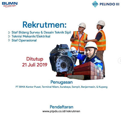 Rekrutmen Pandu PT Pelindo III (Persero) - Deadline : 21 Juli 2019
