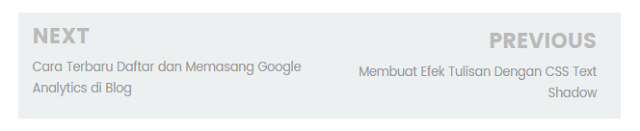 Mengganti Next Previous Page dengan Judul Posting Blog