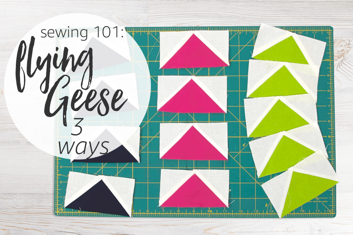 Flying Geese Quilt Block. 3 Ways