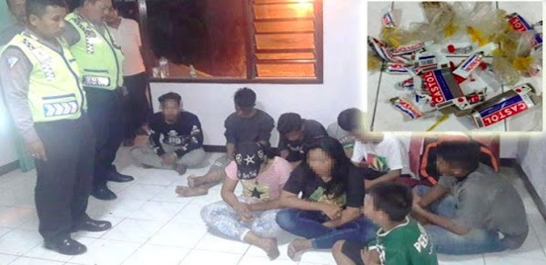 8 Pelajar SD dan SMP Diciduk Saat Asyik Ngelem Ditemani Dua Cewek ABG