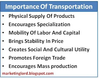 importance of transportation