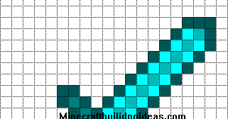 Minecraft Pixel Art Templates Diamond Sword