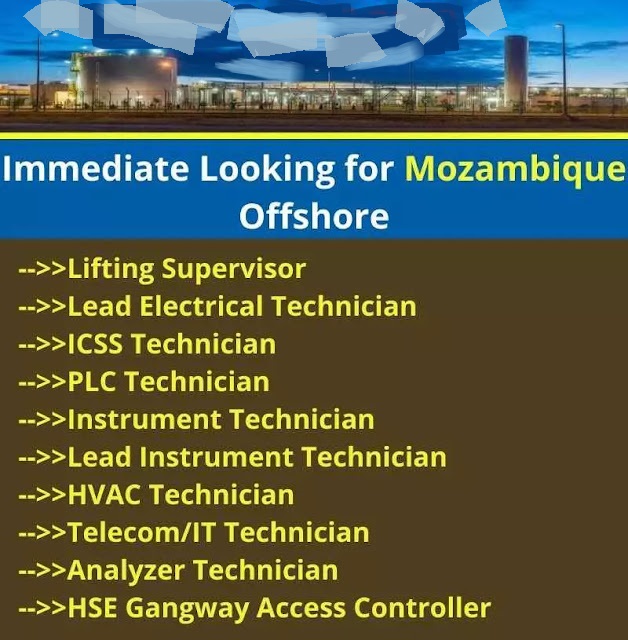 Immediate Looking for Mozambique Offshore