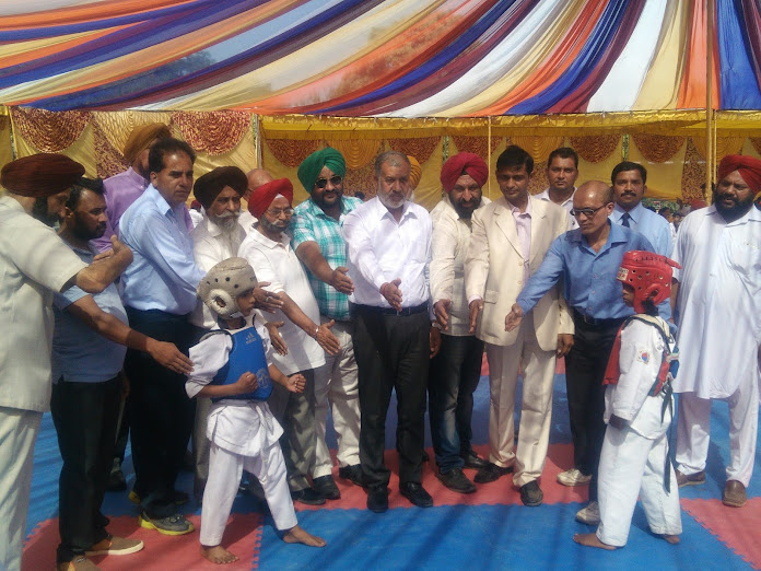 Inauguration 19th Punjab State Taekwondo C'ship by Sh. Krishan Pal Sharma, Chairman District Planning Board, SAS Nagar, Mohali, Nov 2016, Organiser Grand Master Er. Satpal Singh Rehal, with Lt. Col. CS Bawa, Kanwaljit Singh Walia, S. Kulwant SIngh Chowdhry, Jatinder Verma, Coaches, Incharges, Ropar, Fazilka, Ferozepur, Jalandhar, Amritsar, Tarn Taran, Gurdaspur, Moga, Ludhiana, Patiala, Sangrur, Bathinda, Mansa, Nawanshahar, Golden Bells Public School, Beopar Mandal, Kot Maira, Garhshankar, Hoshiarpur, India, Association, Academy, Federation, Martial Arts,Training, Classses, Chandigarh, Self-defence, Fitness, Clubs