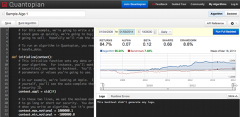 Environnement de test de Quantopian