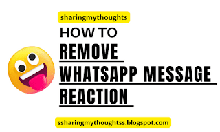How to Remove Whatsapp Message Reaction