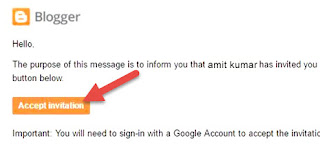 Accept invitation  blogger