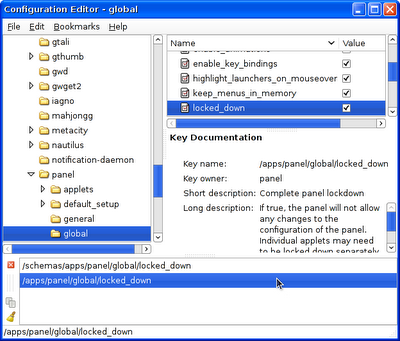 lock down pclinuxos gnome 2009.1 panel and items
