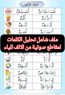 ملف شامل تحليل الكلمات لمقاطع صوتية من الالف للياء.pdf