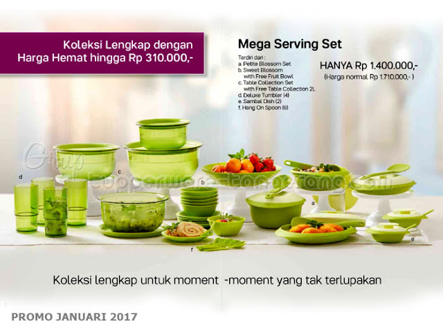 Mega Serving set Promo Tupperware Januari 2017