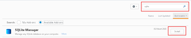 Cara Memasang Add-ons SQLite Manager