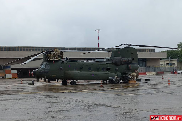 RAF Chinook helicopter Italy