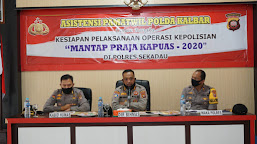 Asistensi Pamatwil Polda Kalbar Terkait Kesiapan Polres Sekadau Hadapi Pilkada 2020