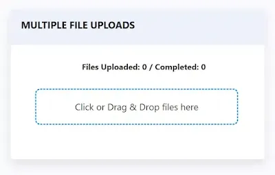 Multiple File Uploading with Progress Bar in HTML CSS and JavaScript Multiple File Uploading with Progress Bar in HTML CSS and JavaScript