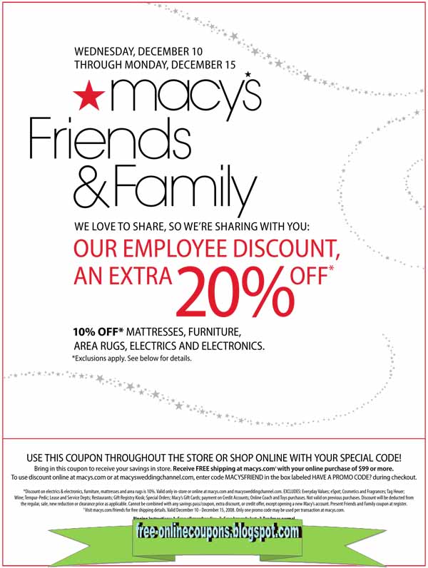 Printable Coupons 2020: Macy's Coupons