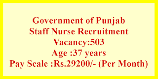 Staff Nurse Recruitment - Government of Punjab