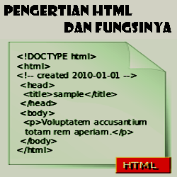 Pengertian HTML dan Fungsinya
