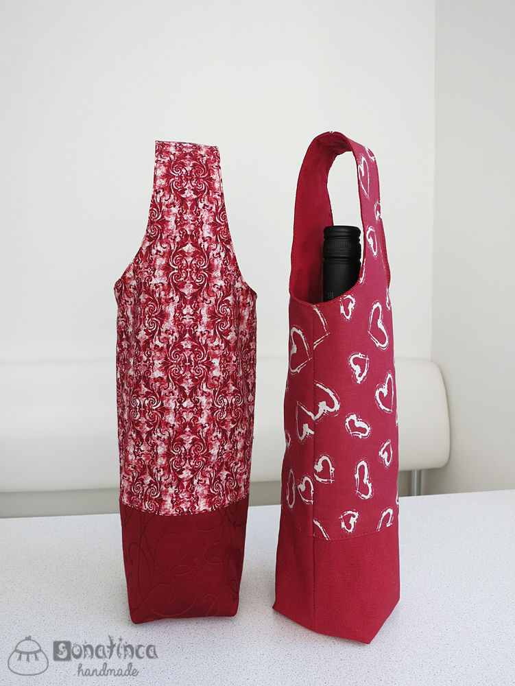 DIY Tutorial and Pattern a Bag for wine.