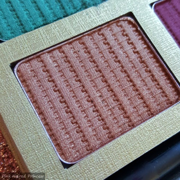 woven texture on powder eyeshadows close up