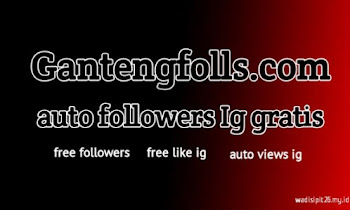 Gantengfolls.com auto followers like views dan top comment instagram gratis