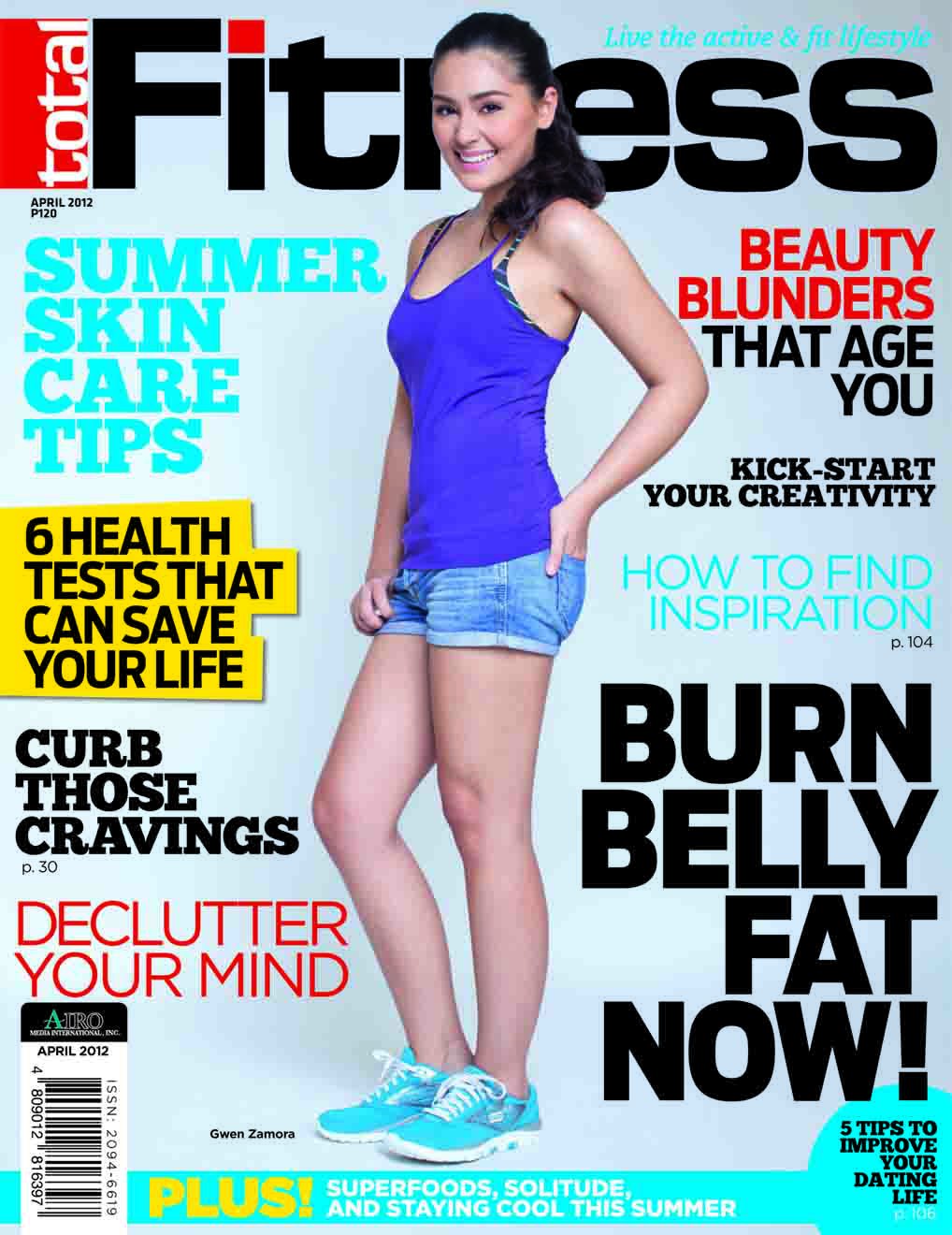 ... on the Go: Gwen Zamora Covers Total Fitness Magazine April 2012 Issue