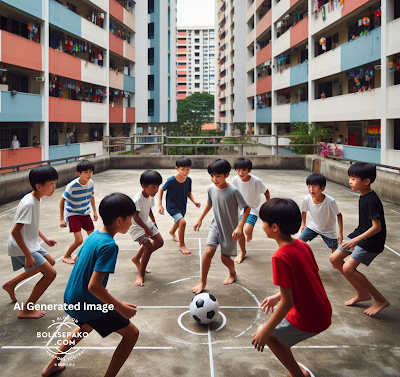 Playing bare-footed was part of the growing up process (AI-generated image)