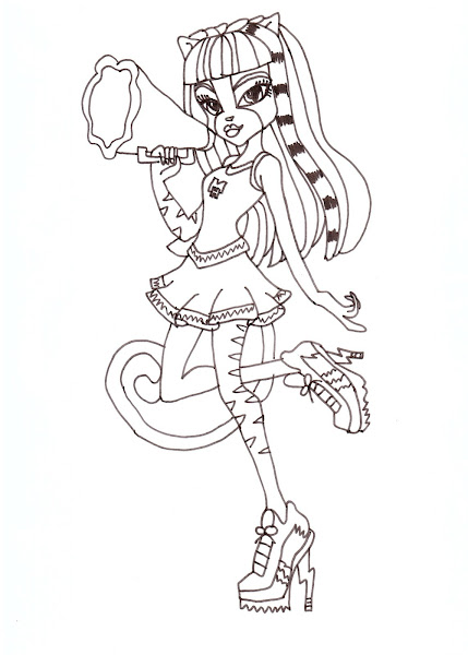 Download Monster High Toralei Stripe Coloring Pages - Colorings.net