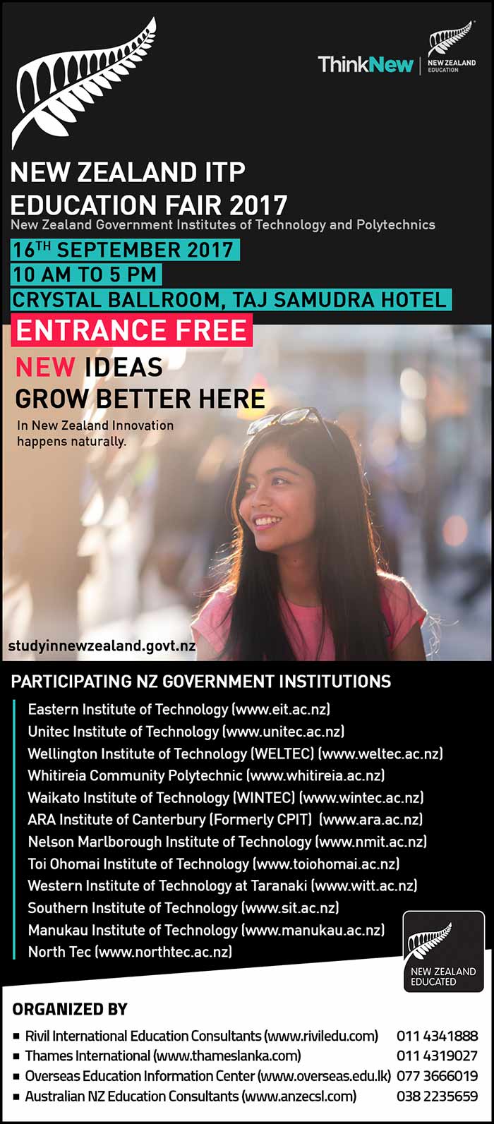 Rivil | Visit the NZ ITP Education Fair - Discuss your study options from NZ Government representatives.