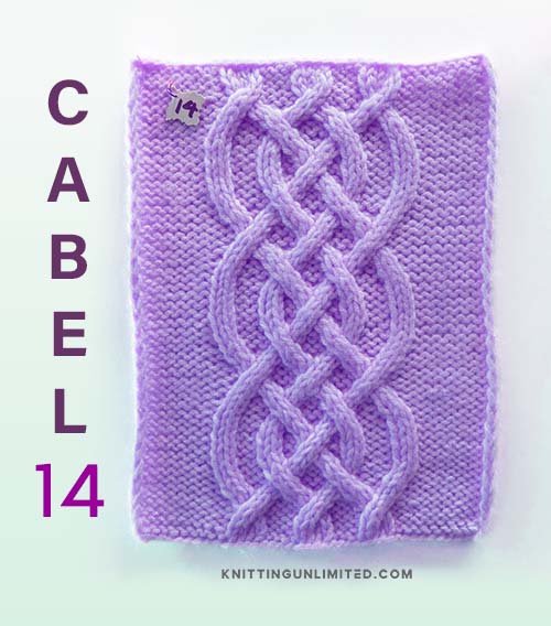 Cable Pattern: 28 stitches and 16-row repeat