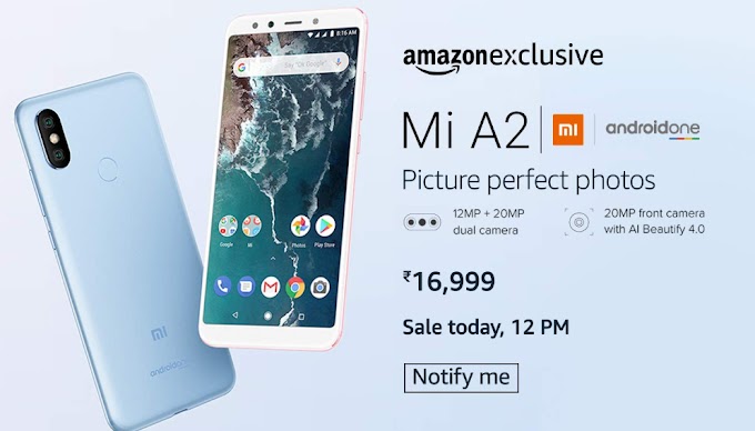 Buy the Mi A2 with instant cashback from 16999