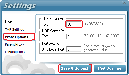 PD-Proxy Advanced Settings - Robi Free Net For PC at TCP 80