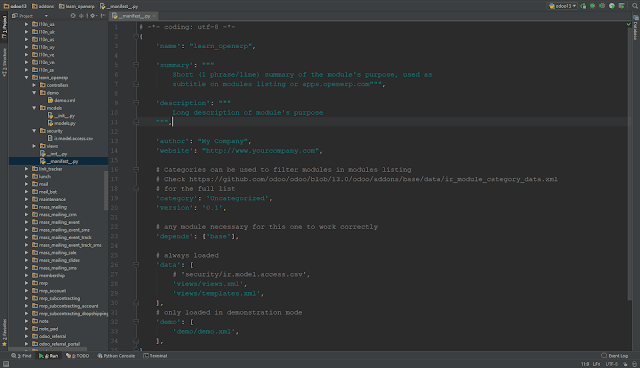 Understanding Module Structure Odoo13