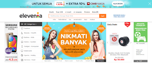 Belanja di Elevenia Gratis Voucher 1 Juta