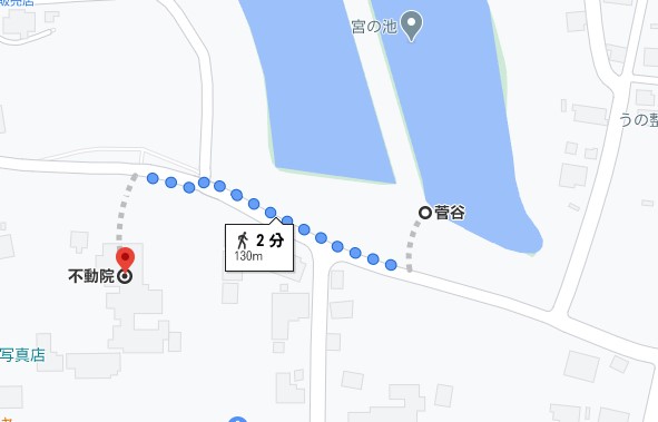 那珂八景_宮の池と不動院map